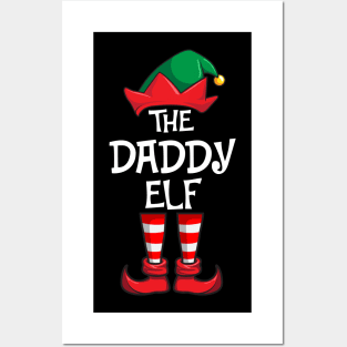 Daddy Elf Matching Family Christmas Dad Posters and Art